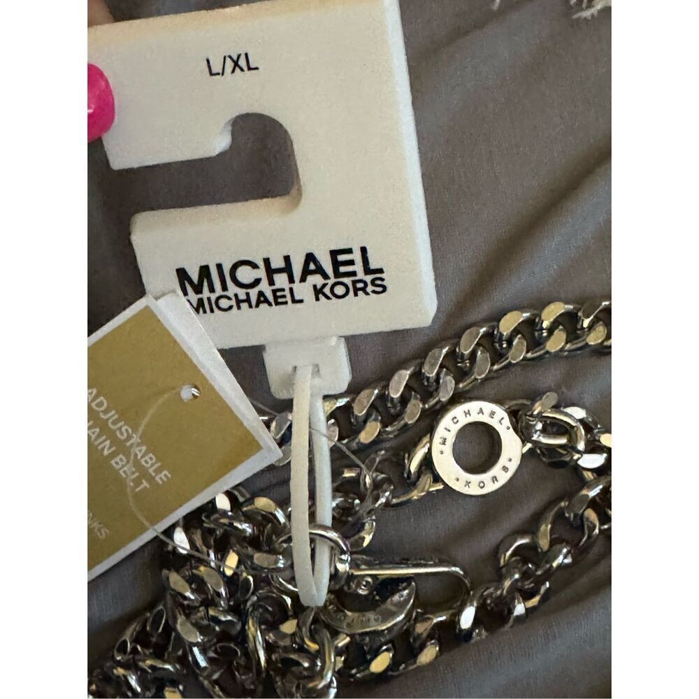 Michael kors mk circle curb chain belt/necklace/strap L/XL NWT - Picture 9 of 11